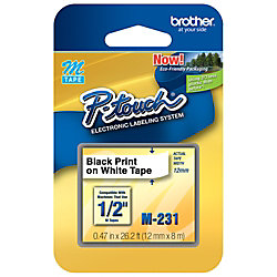 TAPE LABEL REFILL BLK/WHT 1/2"X26.2 BROTHER -  Pascagoula, MS