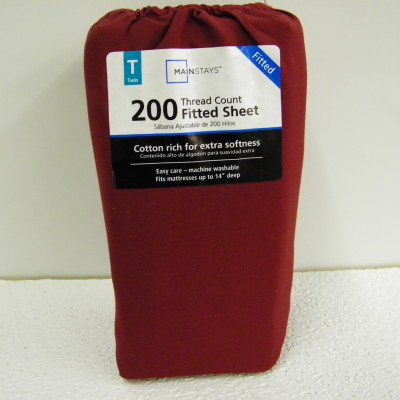 SHEET TWIN FITTED RED BURGUNDY - Mobile, AL